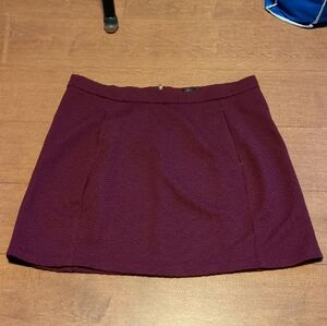Dynamite Deep Purple Mini Skirt With Gold Zipper, Size Large